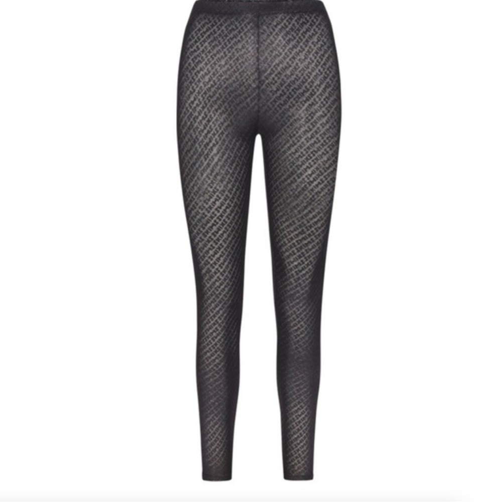SKIMS Logo Mesh Foil Leggings in Onyx Foil Size
Small